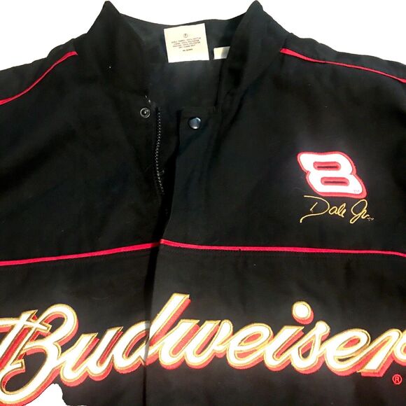 NWOT-DALE EARNHARDT #8 BUD BUDWIESER BEER NASCAR RACING JACKET WINNERS CIRCLE XL - Picture 2 of 7